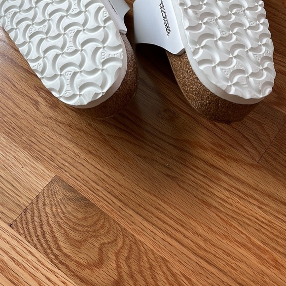 New Birkenstock Mens Arizona Birks-Flor White Size 11